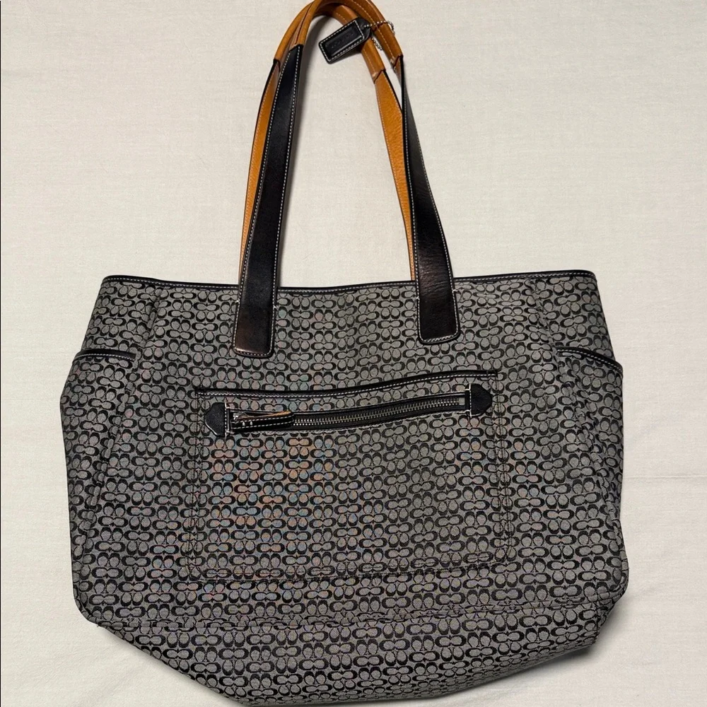 Coach Monogram Jacquard Diaper Bag